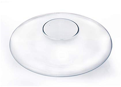 WGV Bowl Glass Vase, Diameter 15, Height 7.5, (Multiple Sizes Choices) Clear Flat Oval Bubble Floral Planter Terrarium for Wedding Event Home Decor, 1 Piece (VBW1507)