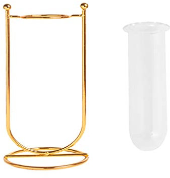 Garneck 1 Satz Hydrokulturvase Aus Metall Luftpflanzentöpfe Mittelstück Pflanzenvase Hydroponische Pflanzenvase Desktop-blumenarrangement-Halter Klar Prüfen Terrarium Glas Blumen-Set Eisen