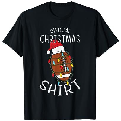 Lustige Weihnachten American Football Fan Trikot Nikolaus T-Shirt