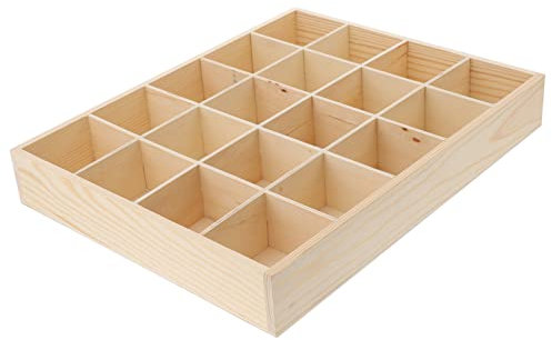 Milisten Socken-Unterwäsche-Organizer-Trennwände 20 Fächer Holz-Aufbewahrungs-Organizer Kleiderschrank-Aufbewahrungsboxen Zur Aufbewahrung Von Socken Unterwäsche Krawatten Schals