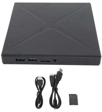 Vikye Unidad de DVD Externa USB 3.0, Grabadora de DVD Móvil Universal, Liviana y Portátil para,