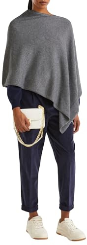 United Colors of Benetton MANTELLA 1235DU01A, Ponchos y Capas de Punto. Mujer, Grigio,