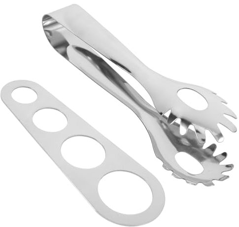 MAGICLULU Stainless Steel Spaghetti Tongs Set with Ergonomic Handle Multifunctional Pasta Serving and Measuring Tools for Kitchen Cooking