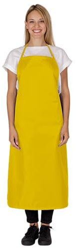 BWOLF TONY Schürze wasserdicht Ölresistenz Arbeitsschürze Schlachthaus Industrielle Schürze Lang (Gelb)