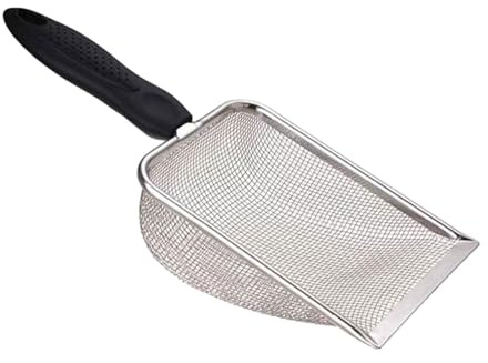 Paodduk Reptile Sand Scoop Shovel, Cat Litter Scoop Metal Small Holes, Stainless Steel Cat Litter Scoops, Fine Mesh Metal Substrate For Lizard Gecko Snake