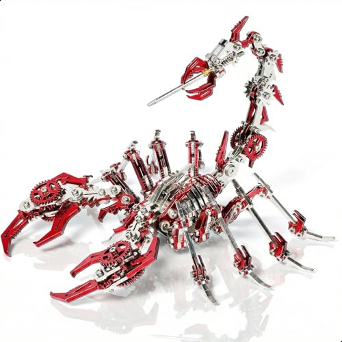 Kolotesame Scorpion 3D Puzzle in metallo per adulti kit di costruzione fai da te a forma di scorpione meccanico fantastico arredo da scrivania per uomo o regalo per appassionati di costruzioni 3D