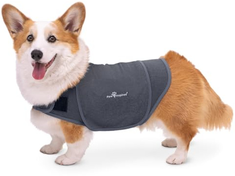 Paw Inspired Chaleco de ansiedad para perros, chaqueta de trueno con peso calmante para perros, chaleco de compresión calmante para tormentas eléctricas, fuegos artificiales, viajes, ansiedad por