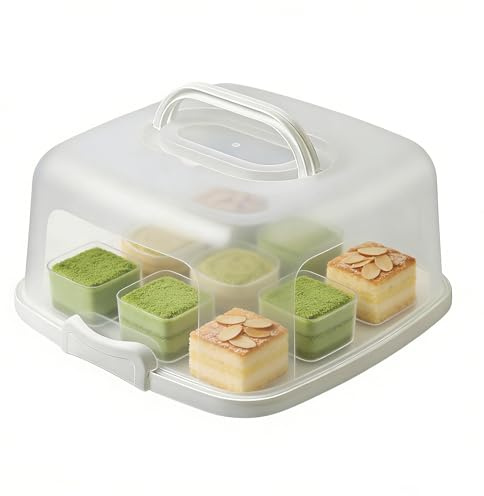 Boîte à gâteau réutilisable transparente de 25,4 cm - Récipient de rangement pour gâteaux, cupcakes, tarte, cheesecake, muffin, pâtisserie, fruits, biscuits, camping, extérieur, maison, appartement