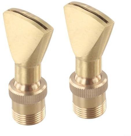 Hosrivae Cabezal de aspersor de boquilla de sector ajustable, construcción de latón, spray ajustable de 4 puntos para jardines y césped