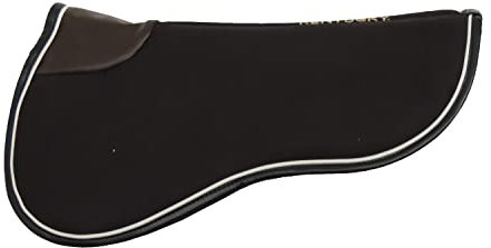 Kentucky Sattelpad Absorb Schwarz-Weiß-Schwarz für Pferd, 4cm dick, 5-lagig, nicht rutschend, schnell trocknend, Memory Schaum, absorbierendes Gewebe, Klassisch, Unisex, Einfarbig