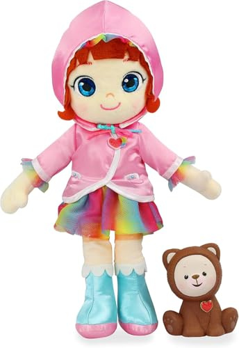 Rainbow Ruby - Licence Mini Univers - Ma Première Poupée - Poupée Ruby en Tissu avec Figurine Choco - Jouet