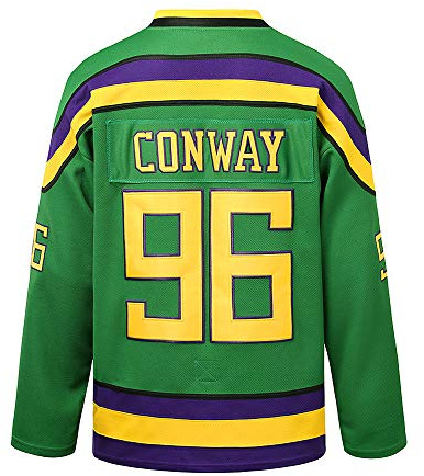 Gmjay Charlie Conway # 96 mäktiga ankor Eishockey Movie Hockey Trikot S-XXXL, M