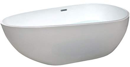 Modern Weiß Acryl Badewanne Eigenständige Freistehender Designer Bad,140 * 75 * 60cm