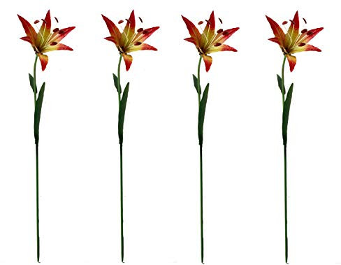 DARO DEKO Metall Garten-Stecker Lilie 76cm 4 Stück