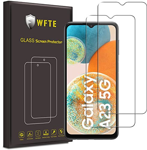 WFTE [2-Pack Screen Protector for Samsung Galaxy A23 5G/A13 4G,Anti-Scratch,Bubble-Free,Dust-Free Premium Screen Protector Tempered Glass For Samsung Galaxy A23 5G/A13 4G