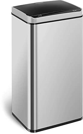 Fromm & Starck Pattumiera Automatica con Sensore Star_BIN_07 (70 Litri, Acciaio Inox/PP, Batteria, Sensore: 20 cm)