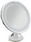 10 x Magnifying Lighted Makeup Mirror, 6.7'' Bathroom Mirror with Suction Cup, Shaving Mirror, Light Up Mirror Vanity mirror, LED Travel Vanity Mirror 360 Degree Swivel Rotation and Locking Suction