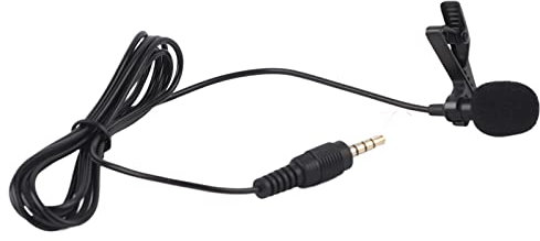 KOSDFOGE Clip sur Microphone, Mini Clip Filaire Jack 3,5 mm sur Revers Microphone À Condensateur Mains Libres pour L'Enregistrement de Discours