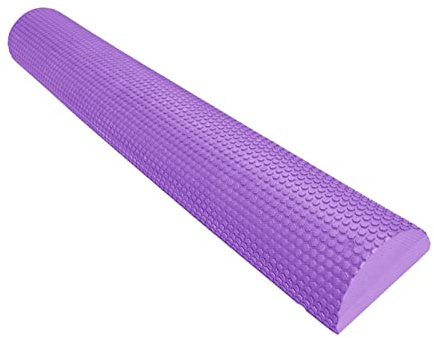 F Fityle Rouleau de Colonne de Yoga Portable, Rouleau en Mousse Pilates, Rouleau Musculaire Demi-Rond de Massage Musculaire pour l'entraînement, la Salle de,