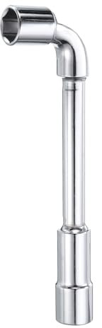 QUARKZMAN Llave de Vaso Hexagonal en Forma de L de 16mm Llave de Tubular Métrica de 6 Puntas de Acero con Alto Contenido de Carbono, de Doble Extremo, para Reparaciones y Mantenimiento