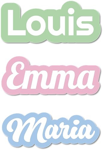 Adesivi con nome personalizzati e impermeabili, etichette in vinile per identificare tazze, bicchieri, caschi, borraccie, computer portatili, auto e asili (confezione da 6)