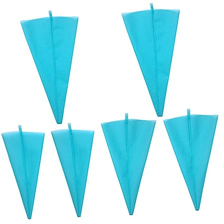 Cabilock 6 Pezzi Borsa Per Decorare Torte à Poche in Silicone Sacchetto Di Glassa Sacchetti Per Tubazioni in Silicone Riutilizzabili Borsa Per Decorare Cupcake Blue