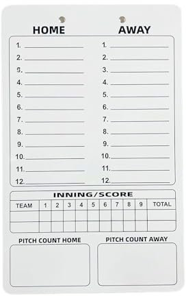 Baseball-Whiteboard, Baseball-Plan, Übungsplan, Bohrbrett für Ballsport, Softball-Klemmbrett für Trainer, 35,6 x 22,9 cm, Softball für Trainingsplan, doppelseitiges Ballsport-Übungsbrett