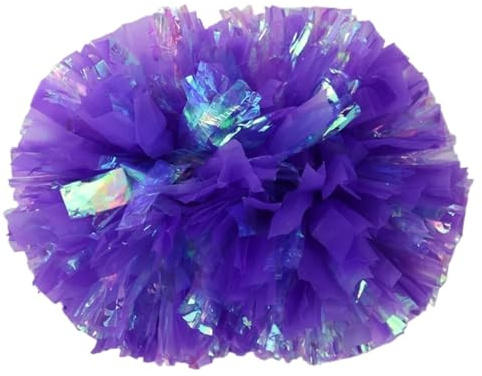 6 pezzi 35 cm plastica cheerleader pompon ragazza cheer rifornimento di carburante puntelli cheerleading Per Sport(Deep purple)