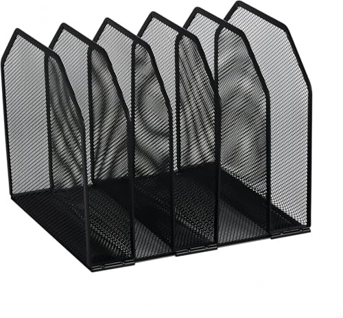 Générique Porta raccoglitore da scrivania, organizer verticale rimovibile a 7/5 scomparti, raccoglitore di documenti in metallo robusto per risparmiare spazio in ufficio o in classe (bianco, 7 griglie