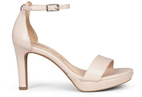 miMaO FIESTA - Sandalias de tacón alto y plataforma Beige, EU 38