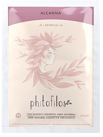 PHITOFILOS - Coloration Végétale Rouge - Traitemente 100% Naturel pour Intense Nuances avec Alkanet - 100 gr