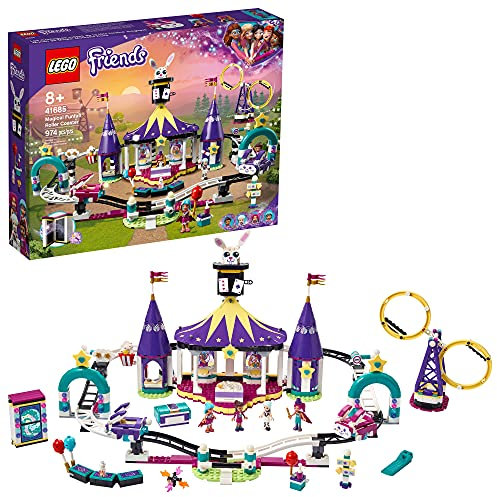 LEGO Friends Magical Funfair Roller Coaster 41685 Building Kit; Pretend Playset for Kids Who Love Theme Park Toys; New 2021 (974 Pieces)