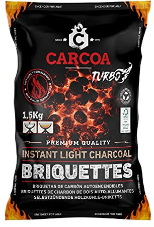 Briquetas carbón autoencendible 1.5KG - CARCOA