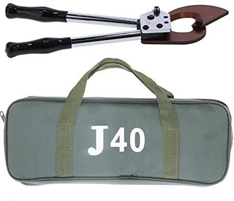 Cables Herramienta De Corte De Trinquete, Cortador De Cables De Trinquete Ajustable Hardware Manual 60Si2Mn Con Bolsa De Almacenamiento Para Cables De Comunicación