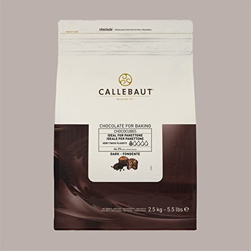 Lucgel Cubetti di Cioccolato Fondente Ideali per Panettone Colomba - 2,5 Kg -