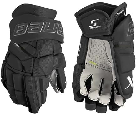 Bauer Supreme MACH Handschuhe Senior, Größe:15 Zoll, Farbe:schwarz