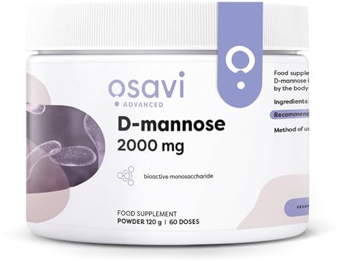 Osavi - D-Mannose Pulver | 2000 mg pro Portion in reiner Form - Zuckerfreies Monosaccharid zur gezielten Ergänzung | 2000 mg - 120 g