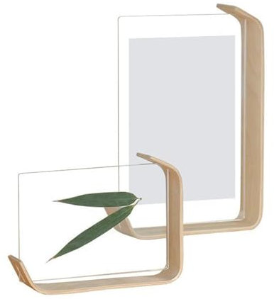 Cyrank Marco De Fotos De Flores Secas, Marcos De Fotos Flotantes, Acrílico De Madera, Marco De Fotos Moderno Simple, Adorno De Escritorio, Decoración del Hogar