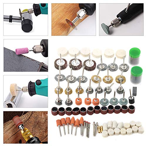 Juego de Accesorios para Herramientas Rotativas de 145 Piezas, Desbarbado, Resistente a la Abrasión, Duradero en Uso, Adecuado para Esmerilar, Pulir, Cortar, Se Puede Utilizar