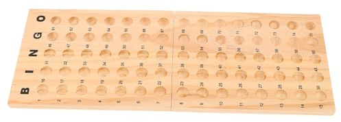 WOONEKY Plateau de Bingo Bois pour Jeux de Groupe et Éducation Montessori Organisateur de Boules et Tableau de Comptage Numérique pour Garçon Fille
