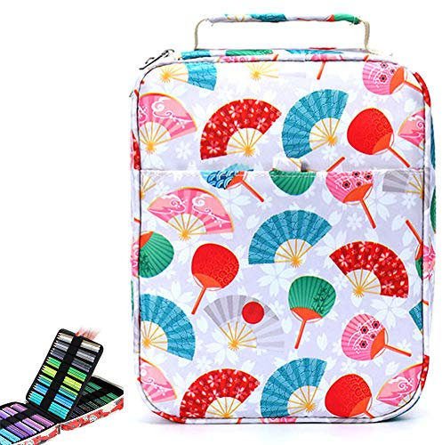 150 Slots Mäppchen, Federmappe Schüleretui Bleistift Inhaber Farbstifte Mehrzweck Etui Bleistift-beutel für Buntstifte Bleistifte für Schule Büro Kunst,265x210x55mm,#18