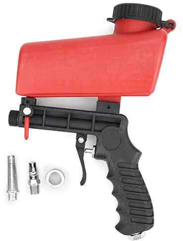 Pistola de aire de mano, pistola de chorro de arena neumática, pequeña máquina de chorro de arena de mano, herramienta de chorro de arena 90PSI, para pulido con chorro de arena