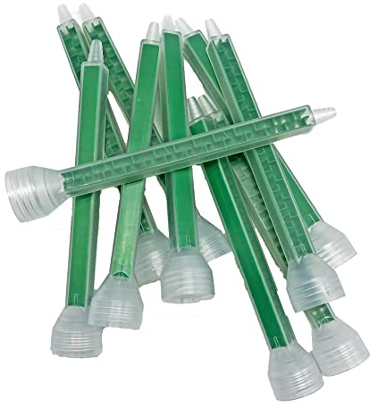 Mixing Nozzle for Sealants, Cascade Mix/Meter Nozzle, Manual/Pneumatic Applicator Use (50) Fits 200mL cartridges for Silicone Adhesive (1:1 & 2:1 Ratios)