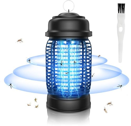 Qoosea Elektrischer Moskito Killer Lampe Elektrischer Insektenvernichter Insektenfalle Mückenlampe 20W 4000V mit UV-Licht Keine giftigen Chemikalien