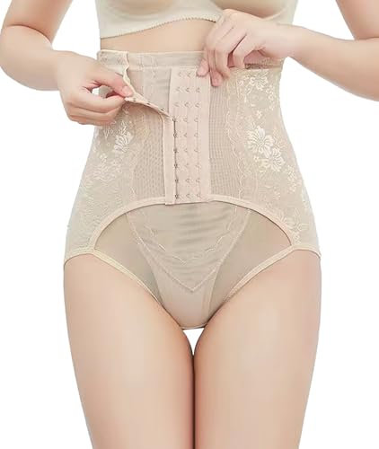 SHEKINI Shapewear Damen Bauchweg Fajas Colombianas Korsett Damen Waist Trainer Corsage mit 3 Reihen Haken Taillenmieder Unterbrust Cincher Shaper Body Stark Formend Miederhose Unterwäsche