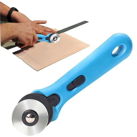 Cortador de tela giratorio, rueda de corte de tela, cortador de rueda giratoria con apliques de edredón, herramienta de corte para manualidades, costura, acolchado