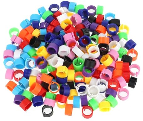 Vocdikficy 200 Pièces 8 mm Coturnix Bagues pour Pattes de Caille Bagues pour Pattes de Poussin Bagues pour Pattes de Pigeon Bagues pour Pattes de Poulet