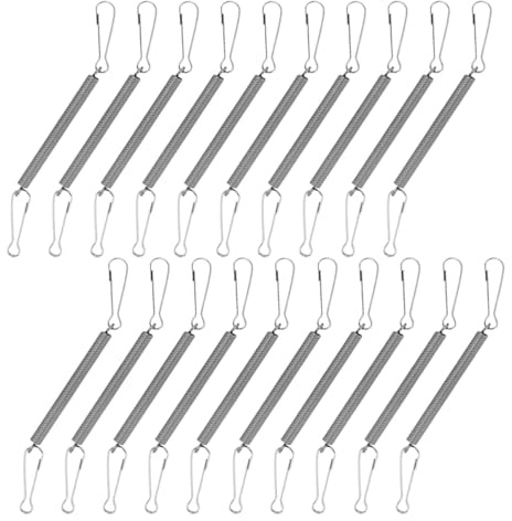 BESPORTBLE 50pcs Pet Drinking Water Hanger Wire Cage Clips Spring Clamp for Cage Small Animal Waterer Clamp Small Pet Bottle Spring Clip Stainless Steel Silver