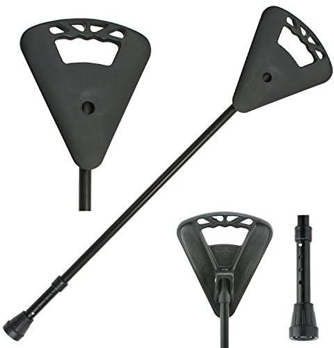 Black Flipstick Straight Adjustable Seat Cane