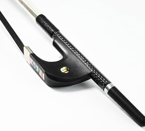 VingoBow New Full Size Top Model, Carbon Bass Bow!! Black Horsehair German Bass Bow!Art No.200BGB